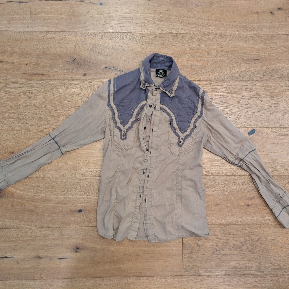 Men's Tan Western Shirt